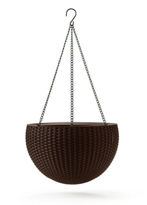 KETER DONICZKA WISZĄCA KETER RATTAN 8.6L - BRĄZ KETER DONICZKA WISZĄCA KETER RATTAN 8.6L - BRĄZ