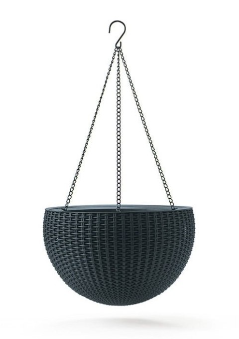 KETER DONICZKA WISZĄCA KETER RATTAN 8.6L - GRAFIT KETER DONICZKA WISZĄCA KETER RATTAN 8.6L - GRAFIT