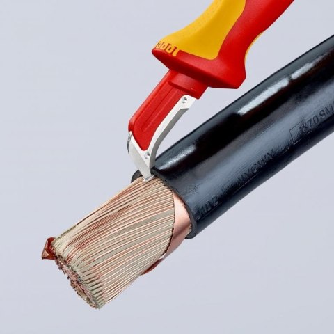 KNIPEX NÓŻ DO ŚCIĄGANIA IZOLACJI ZE STOPKĄ PROWADZĄCĄ 180MM KNIPEX NÓŻ DO ŚCIĄGANIA IZOLACJI ZE STOPKĄ PROWADZĄCĄ 180MM