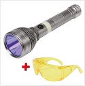 YATO ZESTAW LATARKA UV AKUMULATOROWA 3W + OKULARY