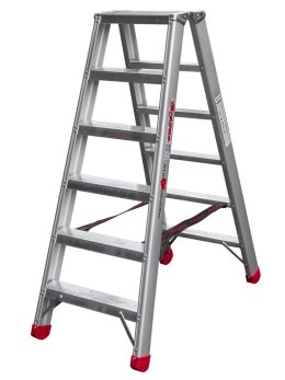 FARAONE DRABINA 2X6 DWUSTRONNA Z SZEROKIMI STOPNIAMI