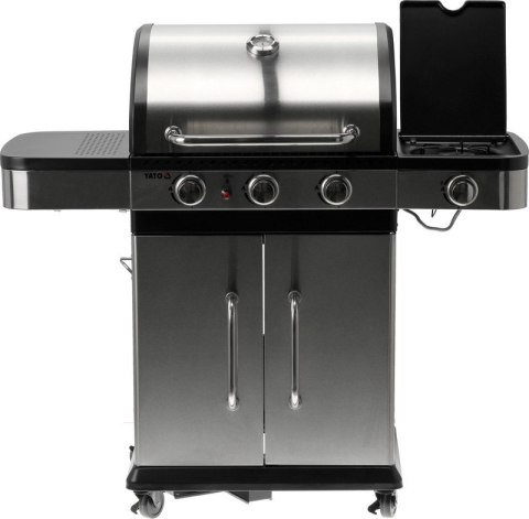 YATO GRILL GAZOWY 3+1, STAL NIERDZEWNA 11.2KW YATO GRILL GAZOWY 3+1, STAL NIERDZEWNA 11.2KW