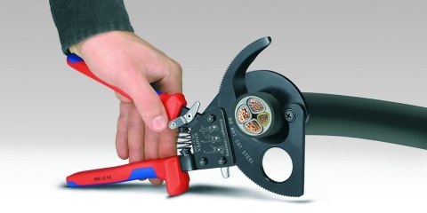 KNIPEX NOŻYCE DO KABLI 280MM, MECHANIZM ZAPADKOWY KNIPEX NOŻYCE DO KABLI 280MM, MECHANIZM ZAPADKOWY