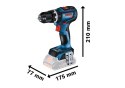 BOSCH WIERTARKO-WKRĘTARKA AKU. UDAROWA GSB 18V-90C 0AH