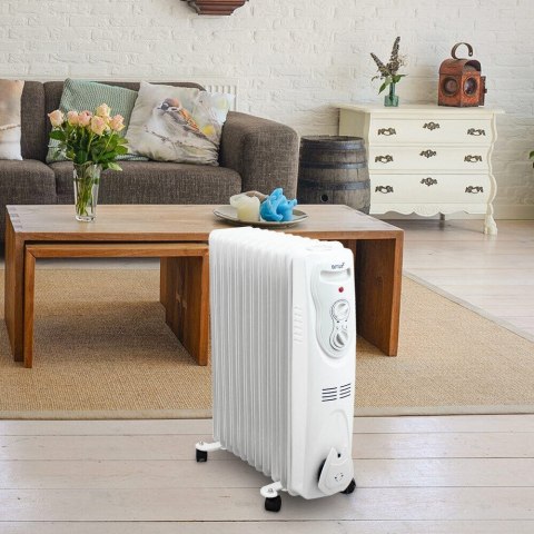 Bituxx BITUXX Elektryczny grzejnik olejowy 2500 W 11 żeber biały Bituxx BITUXX Elektryczny grzejnik olejowy 2500 W 11 żeber biały