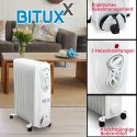 Bituxx BITUXX Elektryczny grzejnik olejowy 2500 W 11 żeber biały
