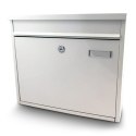 Bituxx Biała skrzynka na listy metalowa 360x320 mm montaż zewnętrzny Bituxx