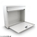 Bituxx Biała skrzynka na listy metalowa 360x320 mm montaż zewnętrzny Bituxx