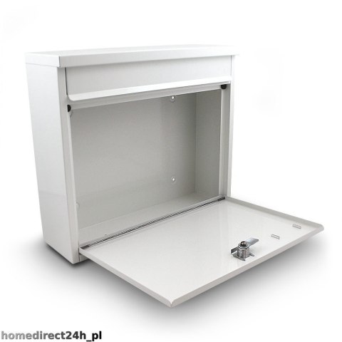 Bituxx Biała skrzynka na listy metalowa 360x320 mm montaż zewnętrzny Bituxx Bituxx Biała skrzynka na listy metalowa 360x320 mm montaż zewnętrzny Bituxx