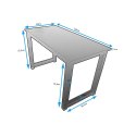 Bituxx Biurko Loftowe 120x60 cm Metalowa Rama Industrialne do Biura i Nauki