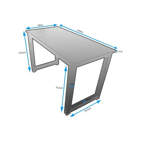 Bituxx Biurko Loftowe 120x60 cm Metalowa Rama Industrialne do Biura i Nauki Bituxx Biurko Loftowe 120x60 cm Metalowa Rama Industrialne do Biura i Nauki
