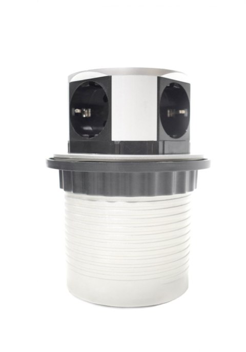 Bituxx CHOWANE GNIAZDO STOŁOWE 4 GNIAZDA Z USB SREBRNE 1,5 M DO BIURA I DOMU Bituxx CHOWANE GNIAZDO STOŁOWE 4 GNIAZDA Z USB SREBRNE 1,5 M DO BIURA I DOMU