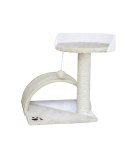 Bituxx Drapak dla kota Legowisko+Budka biało-beżowy 43cm