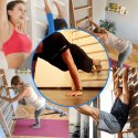 E-hurtownia Drabinka gimnastyczna drewniana 220 cm stabilna z huśtawką drążkiem lina