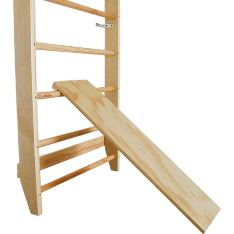 E-hurtownia Drabinka gimnastyczna drewniana 220 cm stabilna z huśtawką drążkiem lina E-hurtownia Drabinka gimnastyczna drewniana 220 cm stabilna z huśtawką drążkiem lina