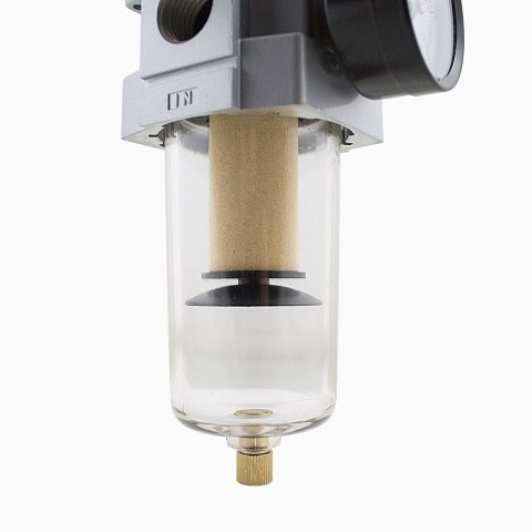 E-hurtownia Filtr sprężonego powietrza 1/2" z reduktorem ciśnienia i manometrem 10 bar E-hurtownia Filtr sprężonego powietrza 1/2" z reduktorem ciśnienia i manometrem 10 bar