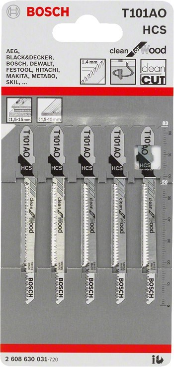 BOSCH BRZESZCZOT DO WYRZYNARKI T101AO 5SZT. BOSCH BRZESZCZOT DO WYRZYNARKI T101AO 5SZT.