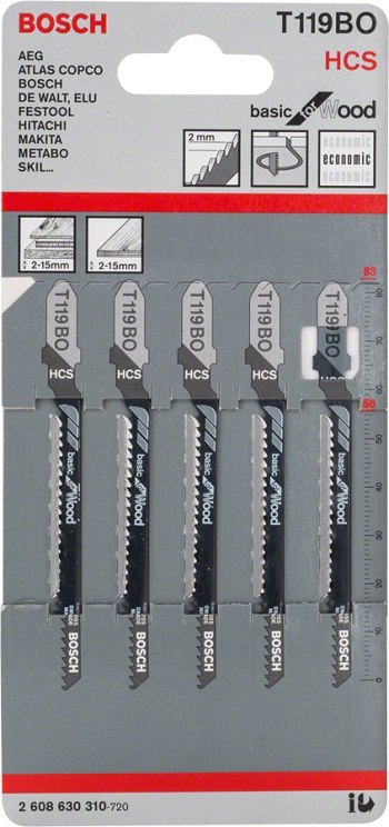 BOSCH BRZESZCZOT DO WYRZYNARKI T119BO 5SZT. BOSCH BRZESZCZOT DO WYRZYNARKI T119BO 5SZT.