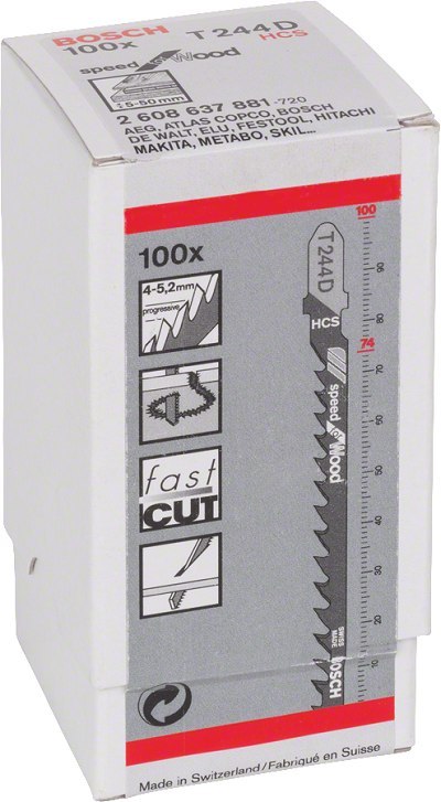 BOSCH BRZESZCZOT DO WYRZYNARKI T244D 100SZT. BOSCH BRZESZCZOT DO WYRZYNARKI T244D 100SZT.