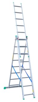 DRABEX DRABINA ALUMINIOWA 3-ELEMENTOWA 510CM 8+8+8 SZCZEBLI