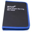 Bituxx Komplet Szczypiec Półokrągłe Uniwersalne Boczne Gumowany Uchwyt Torba w Zestawie
