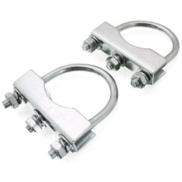 Bituxx Komplet zacisków do przyczepy rury 60 mm metalowe Bituxx solidne mocowanie