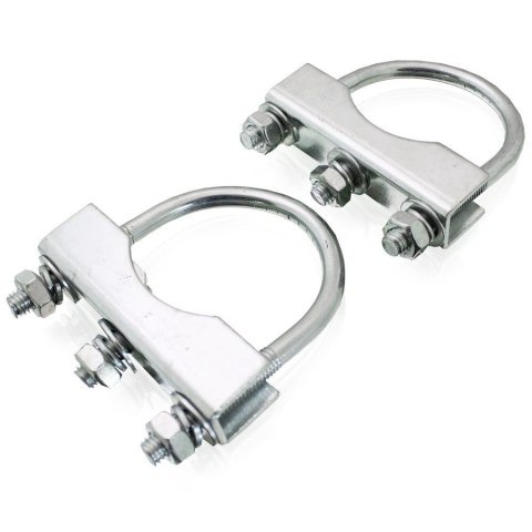 Bituxx Komplet zacisków do przyczepy rury 60 mm metalowe Bituxx solidne mocowanie