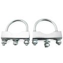 Bituxx Komplet zacisków do przyczepy rury 60 mm metalowe Bituxx solidne mocowanie