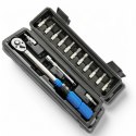 E-hurtownia Klucz dynamometryczny rowerowy 2-24 Nm 1/4" zestaw nasadek 15 elementów