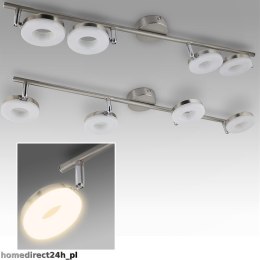 Bituxx Lampa Sufitowa LED 4x LED RING 20W Stal Nierdzewna Klasa A+ Nowoczesna