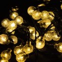 Bituxx Łańcuch Solarny 10m 60x LED Ciepłe Światło Wodoodporne IP65 Girlanda Bituxx