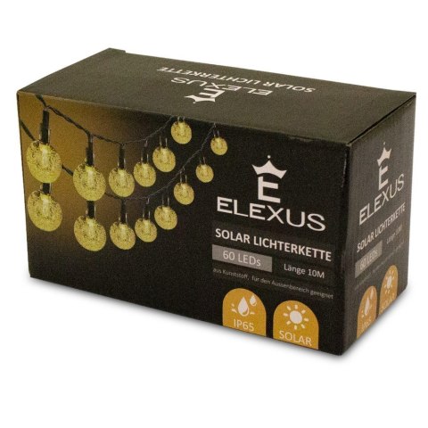 Bituxx Łańcuch Solarny 10m 60x LED Ciepłe Światło Wodoodporne IP65 Girlanda Bituxx Bituxx Łańcuch Solarny 10m 60x LED Ciepłe Światło Wodoodporne IP65 Girlanda Bituxx