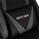 PATIOMAGE Krzesło gamingowe obrotowe dla gracza szare