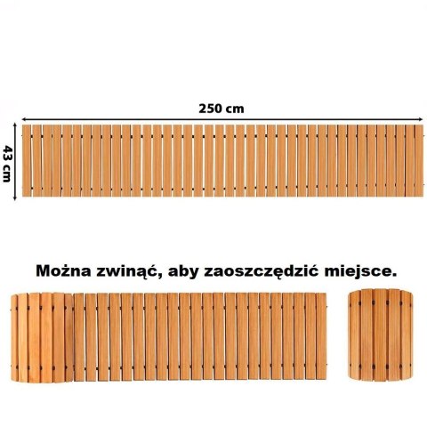 Bituxx Mata z Drewna Cedrowego Ścieżka Drewniana 250x430 Bituxx Mata z Drewna Cedrowego Ścieżka Drewniana 250x430