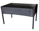 LACESTONE Meble Ogrodowe Technorattan 2 Fotele Stolik Sofa Poduszki Beżowe Bituxx