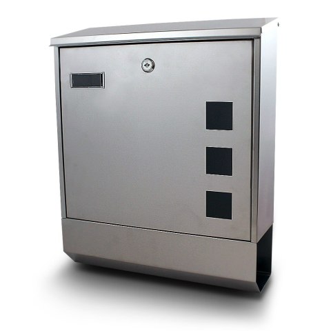 Bituxx NOWOCZESNA SKRZYNKA NA LISTY STAL INOX Z GAZETNIKIEM METALICZNA SOLIDNA Bituxx NOWOCZESNA SKRZYNKA NA LISTY STAL INOX Z GAZETNIKIEM METALICZNA SOLIDNA
