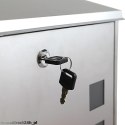 Bituxx NOWOCZESNA SKRZYNKA NA LISTY STAL INOX Z GAZETNIKIEM METALICZNA SOLIDNA