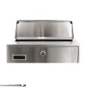 Bituxx NOWOCZESNA SKRZYNKA NA LISTY STAL INOX Z GAZETNIKIEM METALICZNA SOLIDNA