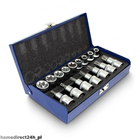 Bituxx Nasadki torx, bit, imbus 16 elementów - 1 sztuka Bituxx Nasadki torx, bit, imbus 16 elementów - 1 sztuka