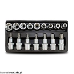 Bituxx Nasadki torx, bit, imbus 16 elementów - 1 sztuka