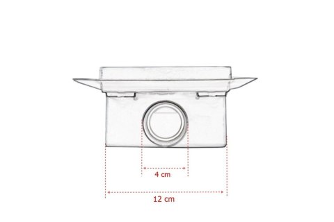 Bituxx Odpływ kwadratowy Minimalistyczny Ściek prysznicowy 12x12 Bituxx Odpływ kwadratowy Minimalistyczny Ściek prysznicowy 12x12