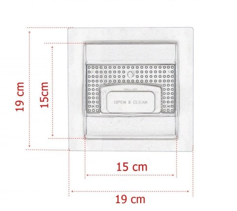 Bituxx Odpływ kwadratowy Minimalistyczny Ściek wodny 15x15 Bituxx Odpływ kwadratowy Minimalistyczny Ściek wodny 15x15