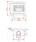 Bituxx Odpływ kwadratowy Minimalistyczny Ściek wodny 20x20