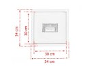 Bituxx Odpływ kwadratowy Minimalistyczny Ściek wodny 30x30cm