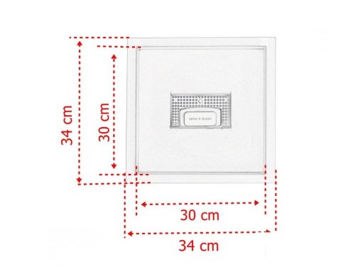 Bituxx Odpływ kwadratowy Minimalistyczny Ściek wodny 30x30cm Bituxx Odpływ kwadratowy Minimalistyczny Ściek wodny 30x30cm