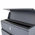 E-hurtownia NOWOCZESNA SKRZYNKA POCZTOWA Z GAZETNIKIEM POST STAL NIERDZEWNA GRAFIT