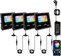 NICETAI Naświetlacze LED reflektor RGB smart 4 sztuki