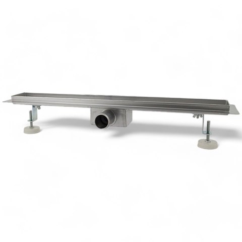Bituxx Odpływ Liniowy ze Stali Nierdzewnej 50-150cm Syfon Regulowane Nóżki Bituxx Odpływ Liniowy ze Stali Nierdzewnej 50-150cm Syfon Regulowane Nóżki