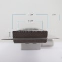 Bituxx Odpływ liniowy Czarny Szklany z syfonem 50cm