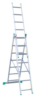 DRABEX DRABINA ALUMINIOWA 3-ELEMENTOWA 420CM 7+7+7 SZCZEBLI